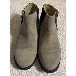 Sorel Women's Boots Ankle Women’s Size 6.5 Zebra Print Taupe Suede‎ Bootie